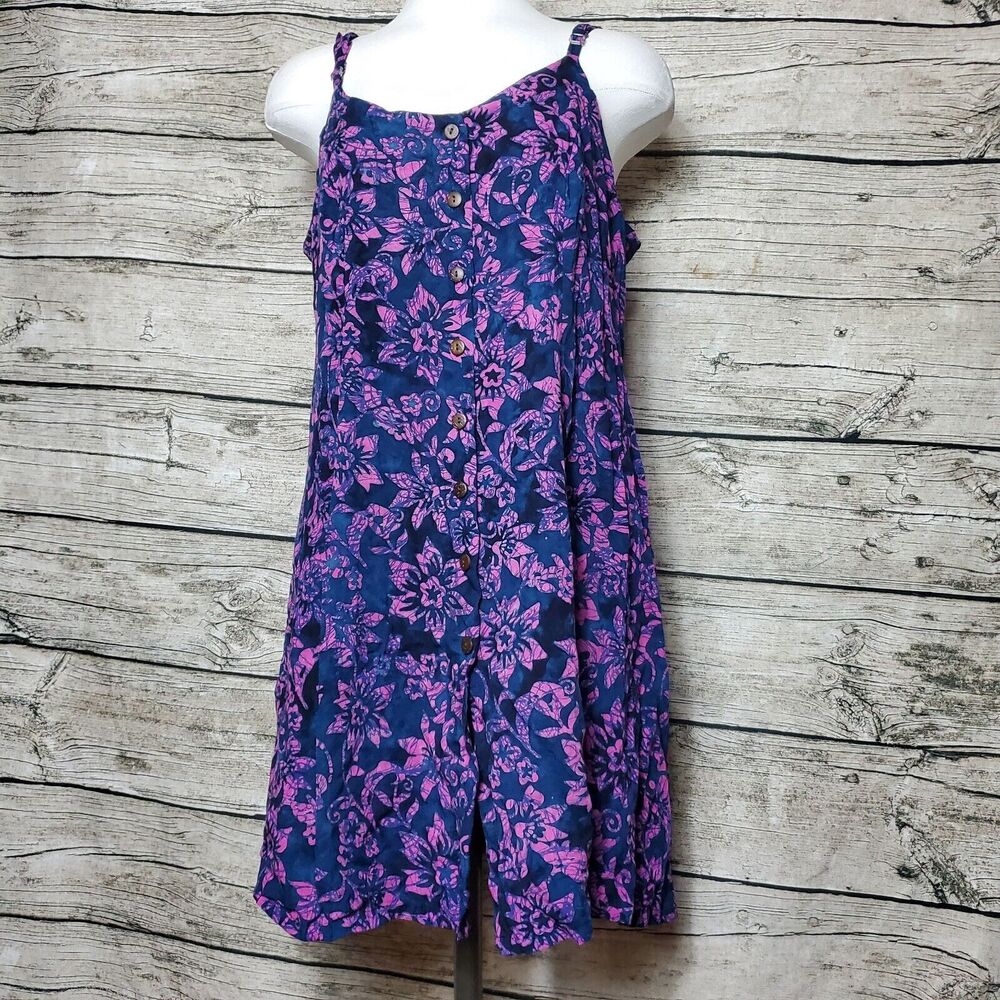 Floral Pink and Blue Women's Dress